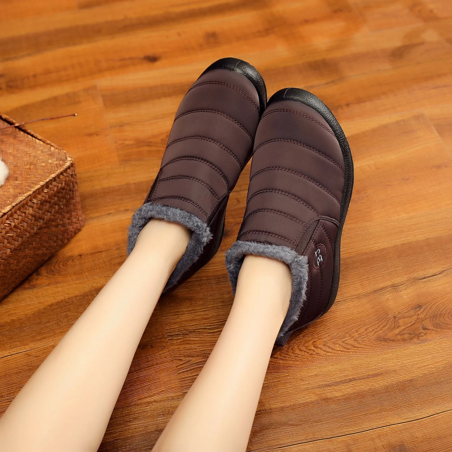BJ Waterproof Ankle Snow Boots Indoor Shoes For Women