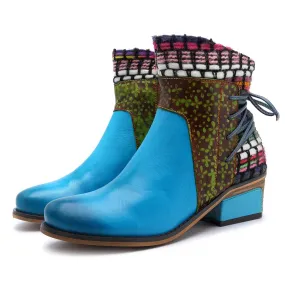 Handmade Full genuine Leather Denim Super Comfortable Boots