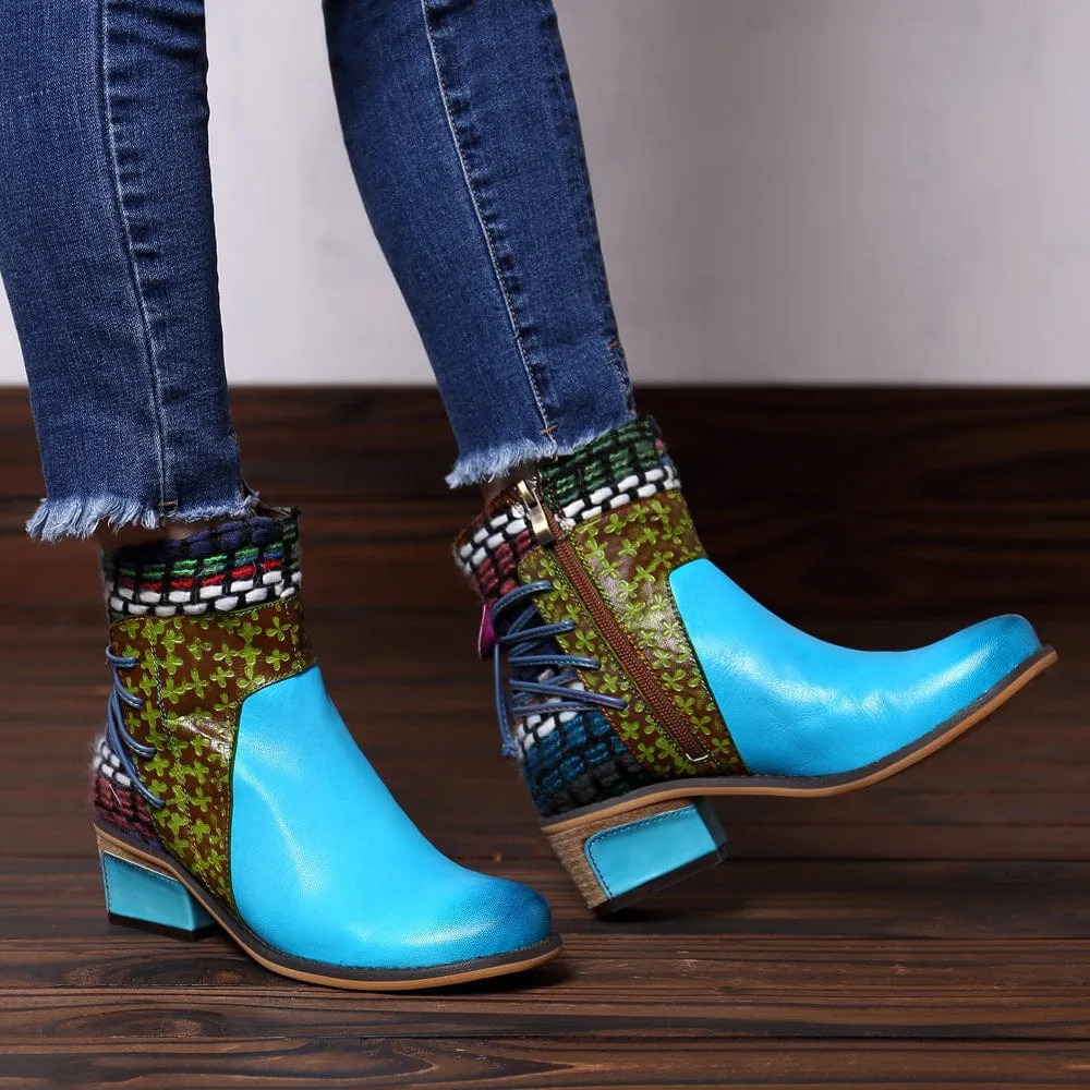 Handmade Full genuine Leather Denim Super Comfortable Boots