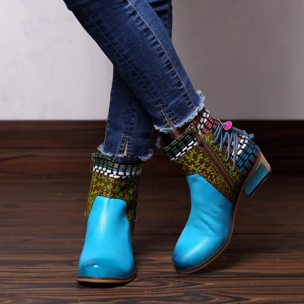 Handmade Full genuine Leather Denim Super Comfortable Boots