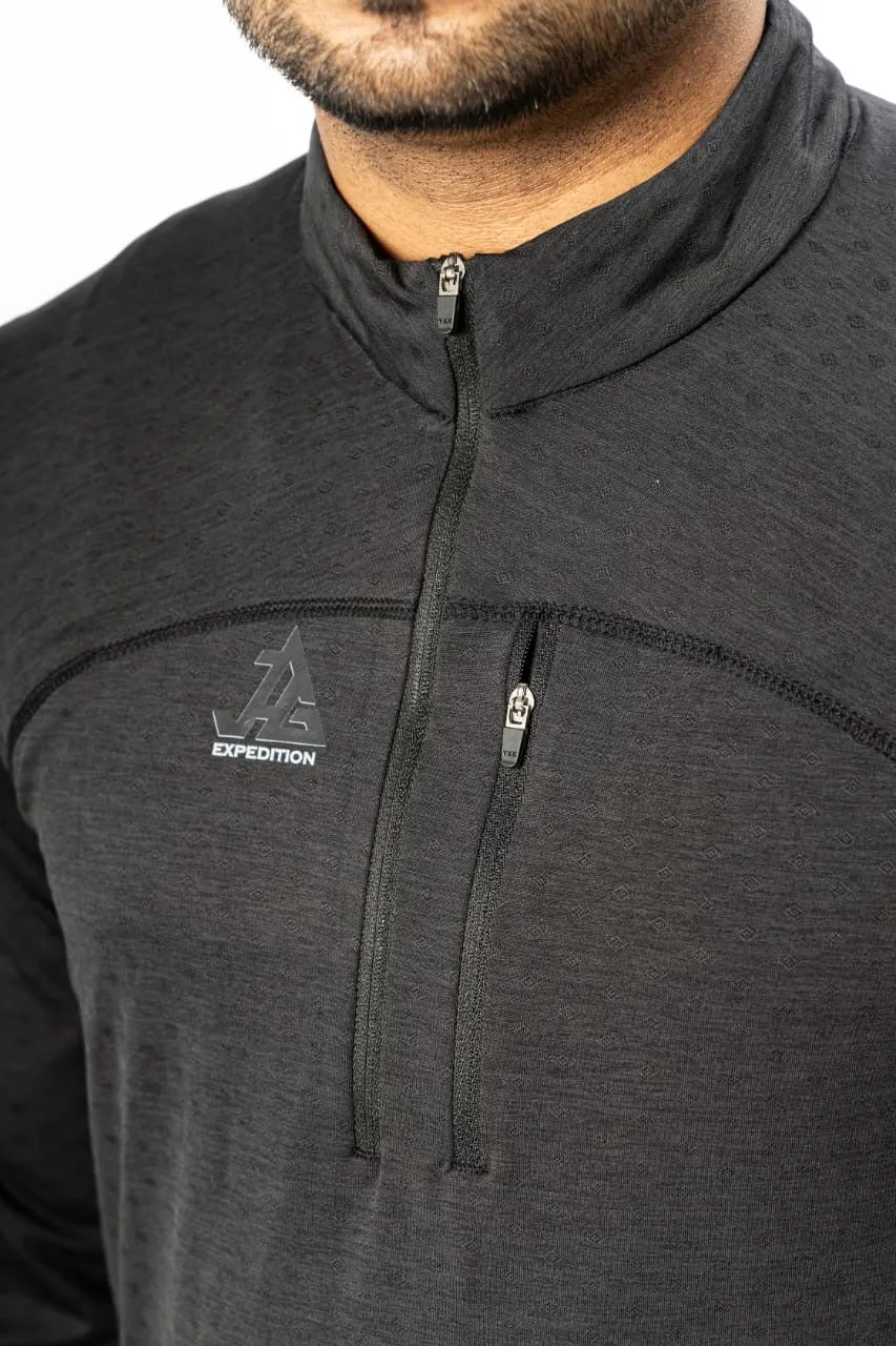 JAG Summit Seeker Series Full Sleeves Tshirt | UPF 50  Protection | Hiking Tshirt | Trekking Tshirt | Midnight Black