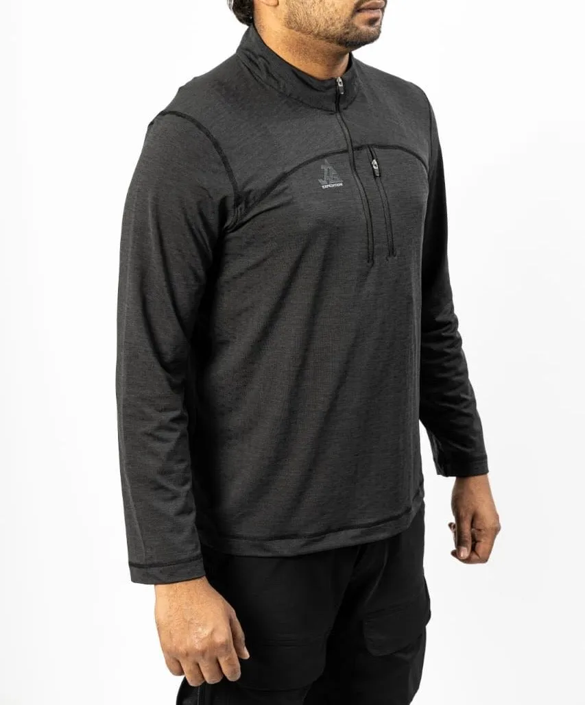 JAG Summit Seeker Series Full Sleeves Tshirt | UPF 50  Protection | Hiking Tshirt | Trekking Tshirt | Midnight Black