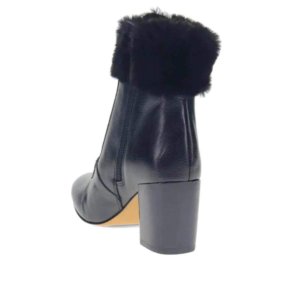 Kelsie Fur-Cuffed Ankle Boots - KELSIE / 325 853