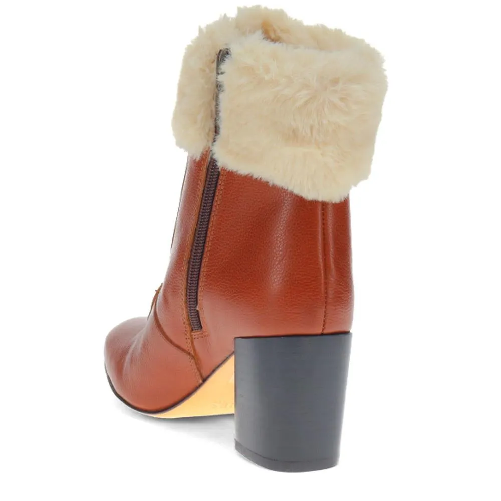 Kelsie Fur-Cuffed Ankle Boots - KELSIE / 325 853