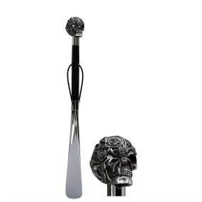Roses and Spider Skull Shoehorn