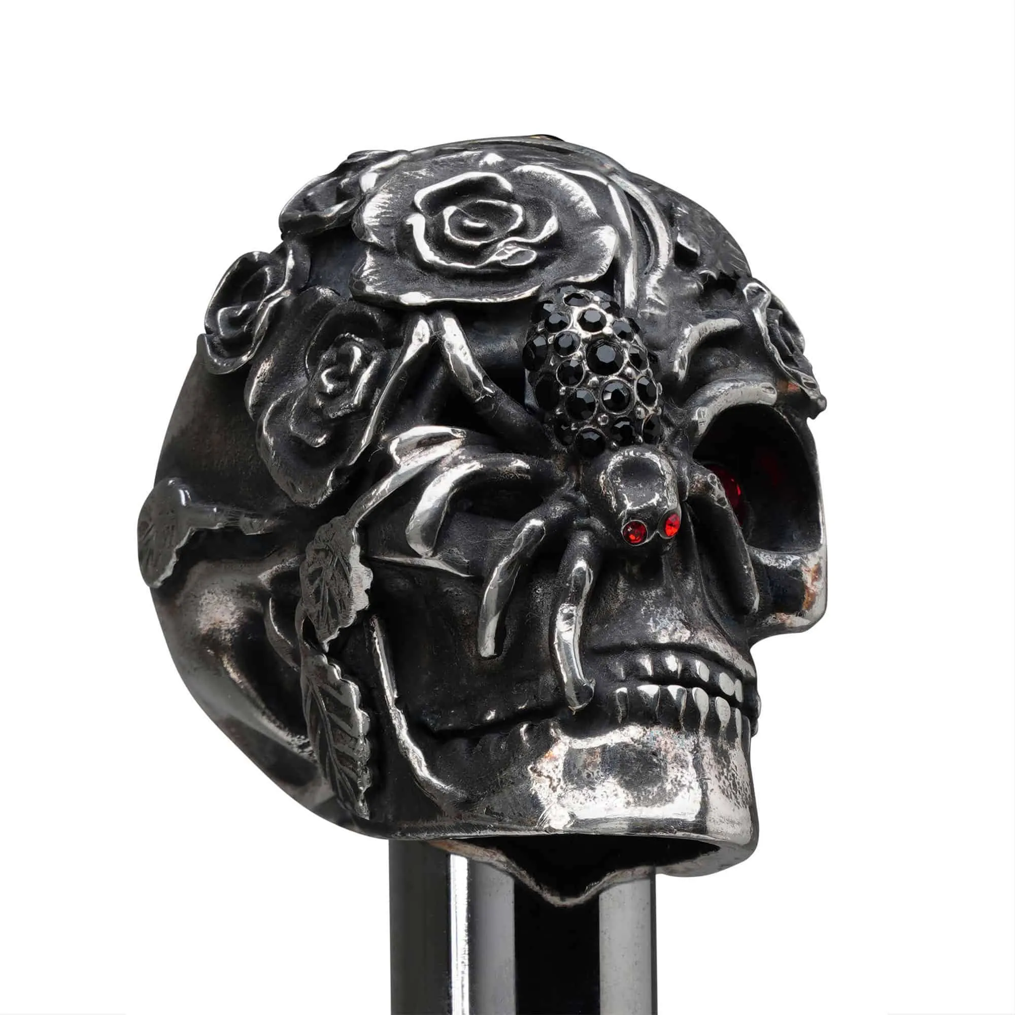 Roses and Spider Skull Shoehorn