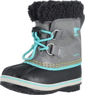 SOREL Kids Girl's Yoot Pac Nylon Quarry/Dolphin 11 Little Kid M